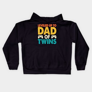 Leveled up to dad of twins Kids Hoodie